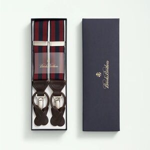 Brooks Brothers Navy and Red Suspenders